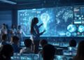 Engaged Students Embrace AI Technology in Classroom Learning | Premium ...
